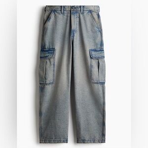 H&M Men’s Baggy Fit Cargo Jeans 34